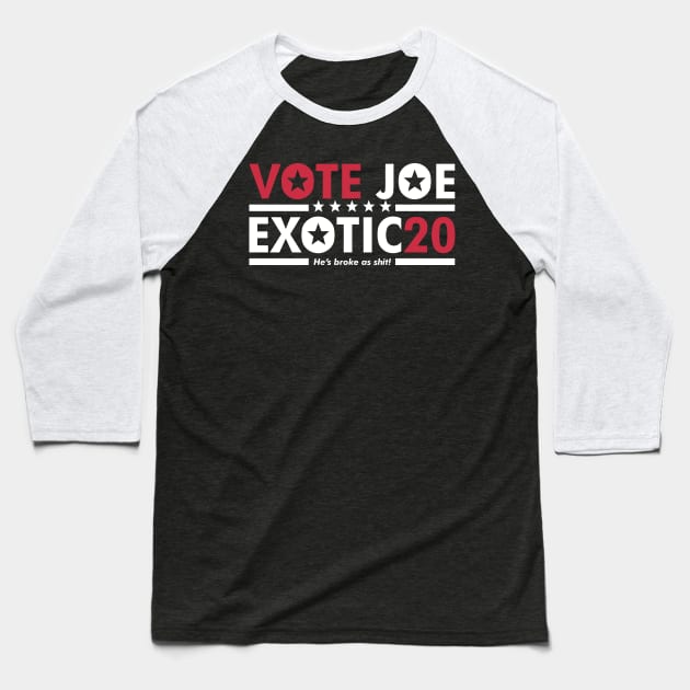 Vote Joe Exotic - 2020 President Baseball T-Shirt by RetroReview